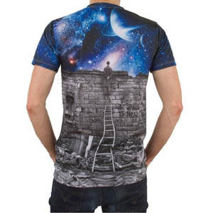 เสื้อยืดพิมพ์ลายเข้ารูปเสื้อยืดออกกำลังกายสไตล์ลำลองพิมพ์ลายเสื้อยืดแฟชั่น - Product Image 3