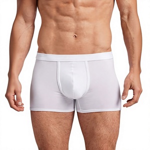 Wholesale OEM Men's <b>Customized</b> Mid-Rise <b>Boxer</b> Briefs Quick Dry Breathable Soft Cotton/Spandex Knit Fabric Solid Pattern - Product Image 6