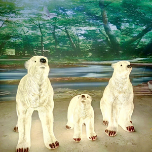 Sculptures lumineuses en fibre de verre en forme d'ours polaire pour les parcs de festivals, les centres commerciaux, les stations balnéaires et les projets d'expositions sur le thème de l'hiver - Product Image 1