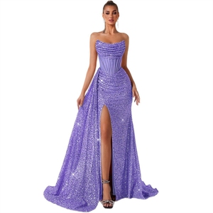 Nuevo Vestido <span class=keywords><strong>de</strong></span> Noche con Lentejuelas Sin Tirantes 2026, Vestido <span class=keywords><strong>de</strong></span> <span class=keywords><strong>Fiesta</strong></span> para Adultos, Elegante y Ajustado, <span class=keywords><strong>de</strong></span> Lujo Ligero - Product Image 5