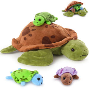 Juguete Educativo de Peluche de Tortuga Marina 4 en 1, para Madre e Hijo, Decoración de Cuarto Infantil con Temática Oceánica, Ideal para Baby Shower - Product Image 1