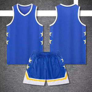 カスタム メンズ 夏用 メッシュ バスケットボールウェア セット 速乾 トレーニング Tシャツ カレッジバスケ向け - Product Image 2