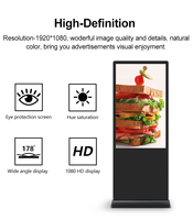 Téléviseur intelligent portable interactif Android HD 43 pouces, écran tactile LCD sans fil 10 points, support au sol, affichage numérique de texte et de graphiques