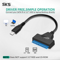 Cable SATA Tipo-C de Alta Calidad con Malla de Protección, Conductor de Cobre Puro, Carga Rápida de 3A, 20cm, para Disco Duro Externo, Computadora, Impresora