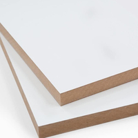Panneau MDF HDF en placage de bois sablé imperméable et ignifuge de haute qualité 4x8 pieds Première classe E0 P2 Mélamine Meubles de cuisine Chambre à coucher
