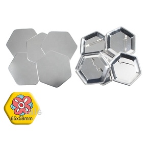 Bán Buôn Chất Lượng Cao Tài Năng Tự Làm Hình Lục Giác Kim Loại Pin Nút Huy Hiệu - Product Image 4