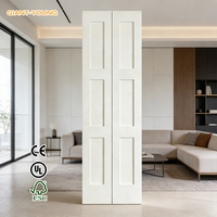 Porte pliante double à double battant en MDF, design moderne, blanc, étanche, insonorisée, pour intérieur (chambre, salon) et extérieur
