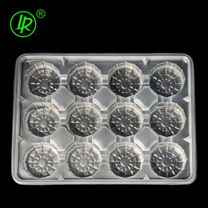 Tùy chỉnh 12 khoang Vòng cấp thực phẩm PP rõ ràng nhựa dùng một lần mochi bánh <span class=keywords><strong>container</strong></span> - Product Image 1