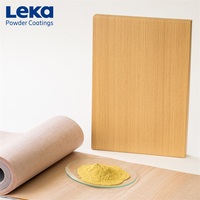 Pintura en Polvo con Efecto Madera de Poliéster, Resistente al Desgaste, para Componentes Metálicos de Muros Cortina