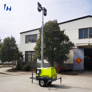 Thủy lực 5-9m chiếu sáng di động tháp với ổn định bền dẫn hệ thống cho worksite chiếu sáng - Product Image 1