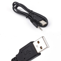 Prise jack mâle 2.5mm 4 pôles vers câble de charge audio auxiliaire USB 2.0 mâle