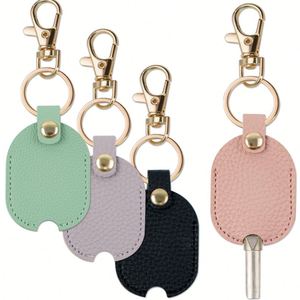Unisex Durable Puleather Ring Protector Key Cover Sleeve Keychain Charm <b>Bag</b> Car Pendant - Product Image 1