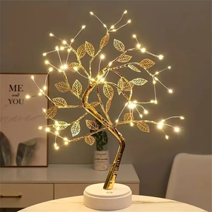 Lampe de table LED feuille de rose USB Arbre de Noël Fée Veilleuse Maison DIY Fête Mariage Chambre Décoration Fête des Mères Cadeau - Product Image 4