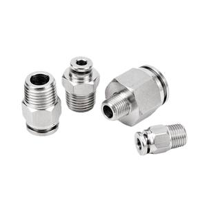 304 Stainless Steel Pneumatic <b>Quick</b> <b>Connector</b> PC8-02mm Straight-through High Temperature High Pressure Corrosion Resistant - Product Image 1