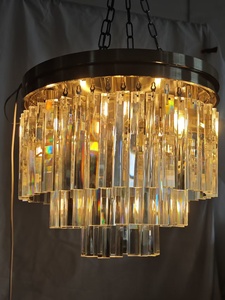 Lustre de plafond rond à plusieurs niveaux en cristal K9 <span class=keywords><strong>Odeon</strong></span> de style années 1920, 32 pouces, pour la décoration résidentielle et l'éclairage de luxe à domicile - Product Image 6