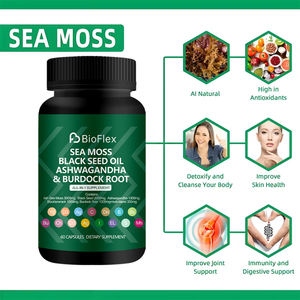 OEM Private Label Orgânico Tudo em Um Mar Moss Black <span class=keywords><strong>Seed</strong></span> Oil Ashwagandha Turmeric Burdock Root Herb Extract Capsule Suplementos - Product Image 5