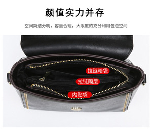 Nouveau sac fourre-tout à bandoulière de luxe vintage de style japonais en PU pour femmes avec fermeture à glissière - Product Image 3