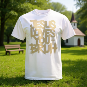 Camiseta de manga corta inspiradora Faith Hope Love, unisex, para adultos, con cuello redondo, estampado digital - Product Image 3