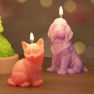 Molde de silicona 3D para perros de tendencia, 8 estilos, yeso de hormigón DIY, molde de vela de aromaterapia para manualidades, decoración del hogar para herramientas de pastel - Product Image 3
