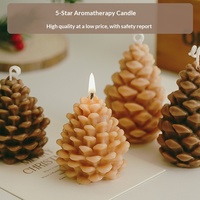 Realistische Tannenzapfen-förmige Duftkerze Velas Aromaticas Waldtannen-Figur für Feiertags-Einzelhändler Individuelles Branding MSDS