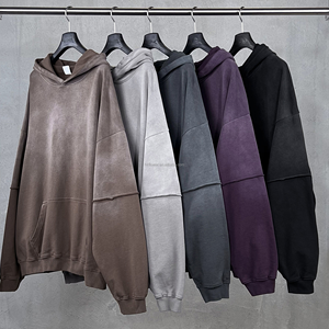 Sudaderas con Capucha Personalizadas al por Mayor para Hombre, 100% Algodón, Estilo Oversize, Moda Urbana, Lavadas, Sin Cordones, Casuales - Product Image 2