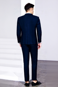 Ensemble de costume en laine sophistiqué à double boutonnage - Tenue formelle italienne anti-froissement pour le bureau, les administrations et les commerciaux XL - Product Image 6