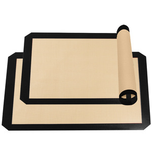 Ensemble de 2 tapis de cuisson en silicone réutilisables, faciles <span class=keywords><strong>à</strong></span> nettoyer, antiadhésifs, populaires, pour pâtisserie, biscuits, résistants <span class=keywords><strong>à</strong></span> la chaleur, outils pour macarons - Product Image 1