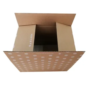 Eco-friendly Foldable Kraft 3 5 Ply Corrugated Paper Carton Box With Pattern Printing