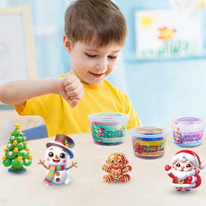 Kit de pâte à modeler auto-durcissante super douce pour Noël, unisexe, outils de modelage en polymère léger, pâte à modeler colorée adaptée aux enfants, jouets créatifs - Product Image 3