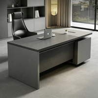Table de bureau de direction de luxe, bureau moderne minimaliste de petite taille avec bibliothèque, mobilier haut de gamme pour dirigeant, superviseur, gestionnaire