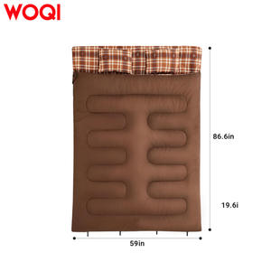 Sac de couchage rectangulaire pour adulte Woqi, 3 saisons, polyester respirant, style enveloppe, brun foncé, 5 kg - Product Image 4