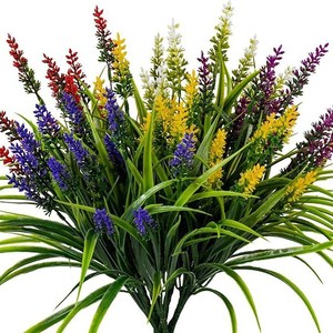 Ramillete de 7 Trigos Simulados de 35 cm, Flor Artificial de Plástico de Alta Simulación para Decoración del Hogar y Jardín - Product Image 1