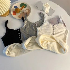 Camisola Térmica de Nylon sin Costuras con Forro Polar para Mujer, Diseño Sexy con Espalda de Encaje, Capa Base - Product Image 3