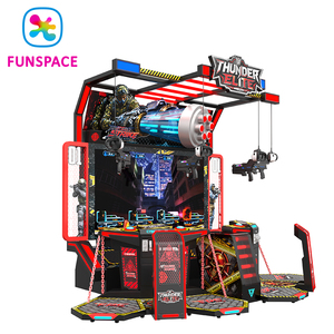 Funspace <span class=keywords><strong>VR</strong></span> Thunder Elite, machine d'arcade <span class=keywords><strong>VR</strong></span> à 4 joueurs, style cyberpunk, pour usage commercial, en salle, pour garderies, fonctionnant à monnayeur, avec <span class=keywords><strong>5</strong></span> jeux - Product Image 1