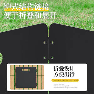 แผ่นบังลมแบบพับได้สำหรับเตาแก๊สกลางแจ้ง ฝาครอบกันลมแบบพับได้แบบพกพาพร้อมที่จับ ใช้ได้ทุกฤดูกาล - Product Image 4