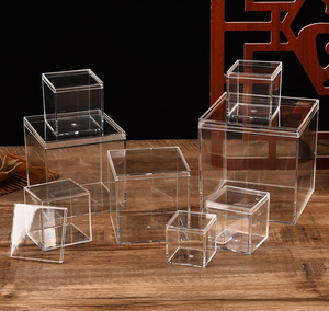 Trong suốt Acrylic lưu trữ hộp vuông hiển thị cho quà tặng lưu niệm Cookie Kẹo hoa bao bì cho thực phẩm sử dụng - Product Image 2