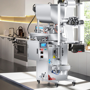 Machine de remplissage et de scellage verticale électrique automatique pour sauces, contrôlée par PLC, pour sachets, bâtonnets, films, colle liquide, miel, plastique - Product Image 1