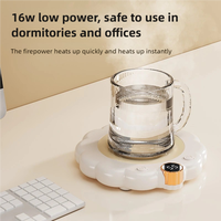Plaque chauffante intelligente USB pour tasses avec chargeur sans fil, fonction de temporisation et maintien de température constante, chauffe-tasse électrique pour la maison et le bureau