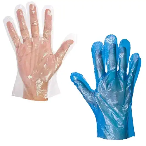 Disposable Clear blue vinyl glovees food grade Disposable PVC Vinyl ...