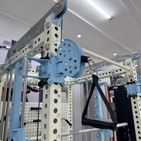 REYK Ventes Flash – Machine de musculation multifonctionnelle en acier inoxydable pour usage commercial, avec Smith Machine, Squat Rack, Cable Fly, pour entraînement des bras, du torse et des jambes, 75 kg