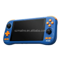 Console de jeu portable S Classic K59 Mini avec écran tactile HD 5,5 pouces, Android 14, 14 jeux, pour WiFi