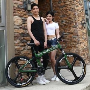 Bicicletta Pieghevole da Montagna 26 Pollici per Adulti e Studenti, con Cambio a Velocità Variabile, Freni a Doppio Disco, Telaio Ammortizzato - Vendita all'Ingrosso e al Dettaglio - Product Image 3