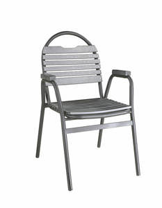 Silla moderna <span class=keywords><strong>de</strong></span> Metal y acero para exteriores, brazo apilable <span class=keywords><strong>de</strong></span> madera y plástico para <span class=keywords><strong>terraza</strong></span>, Bistro, Patio y jardín - Product Image 4