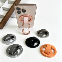 Support de téléphone magnétique anti-chute en silicone avec anneau, réglable et pliable, pour appels vidéo