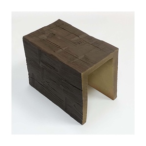 Chêne foncé café couleur polyuréthane Vintage <span class=keywords><strong>bois</strong></span> PU Faux <span class=keywords><strong>bois</strong></span> faisceau 2025 nouveau Design pour la décoration de la maison - Product Image 1