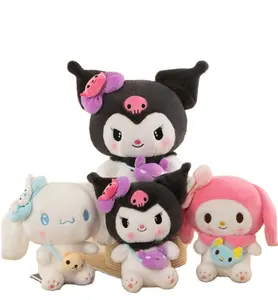 cute Japanese Cinnamoroll plush toy Kuromi Melody Little Companion Backpack series action doll Children gift