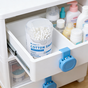 Usine OEM Thaïlande – 100 cotons-tiges par boîte pour bébés, torsadés, à tige fine, double tête à vis, avec boîte ronde - Product Image 1