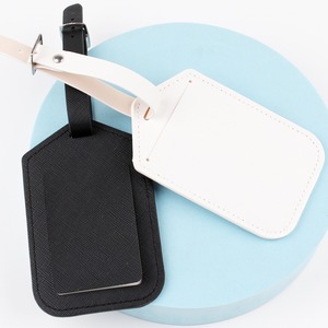 Etichetta per Bagagli e Porta Passaporto in Pelle PU Ecologica di Alta Qualità, Personalizzabile, Lussuosa e Delicata, Nero e Bianco - Product Image 5