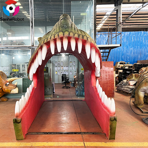 Casa con cabeza de dinosaurio, entrada grande de dinosaurio, parque temático de dinosaurios, Mosasaur robótico para tomar fotos - Product Image 4