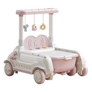 Andador para Bebés 3 en 1 Multifuncional, Juguete de Empuje de Plástico para Aprender a Caminar, Anti-Piernas en O - Product Image 1